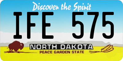 ND license plate IFE575