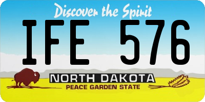 ND license plate IFE576
