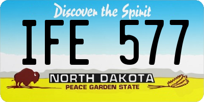 ND license plate IFE577