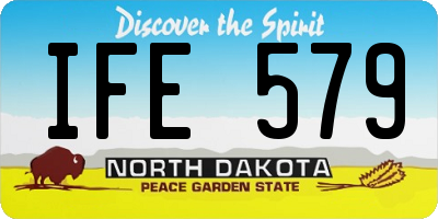 ND license plate IFE579