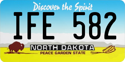 ND license plate IFE582