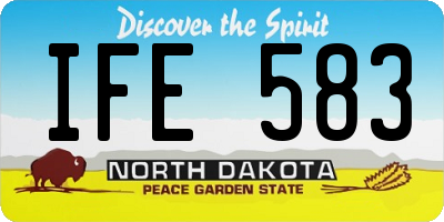 ND license plate IFE583