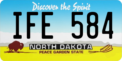 ND license plate IFE584