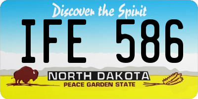 ND license plate IFE586