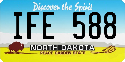 ND license plate IFE588