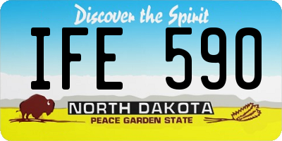ND license plate IFE590