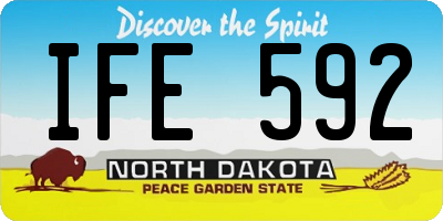 ND license plate IFE592