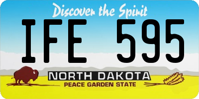 ND license plate IFE595
