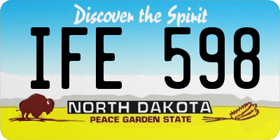 ND license plate IFE598