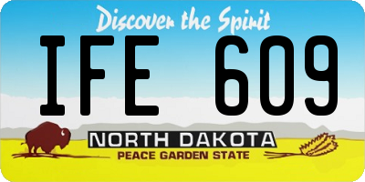 ND license plate IFE609