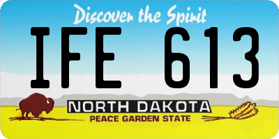 ND license plate IFE613