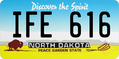 ND license plate IFE616