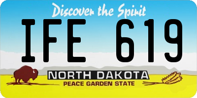 ND license plate IFE619