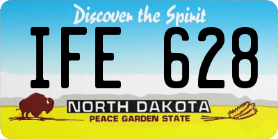 ND license plate IFE628