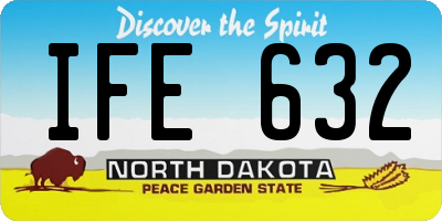 ND license plate IFE632