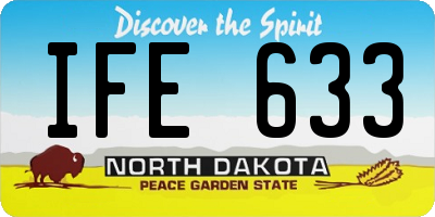 ND license plate IFE633