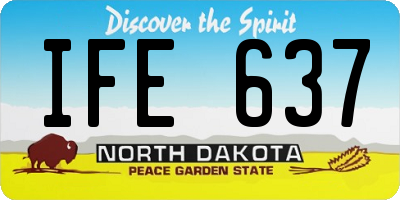 ND license plate IFE637