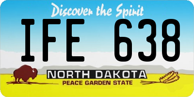 ND license plate IFE638
