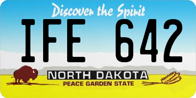ND license plate IFE642