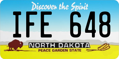 ND license plate IFE648