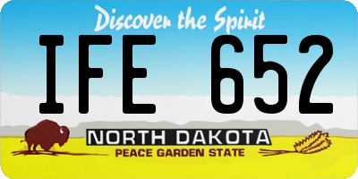 ND license plate IFE652