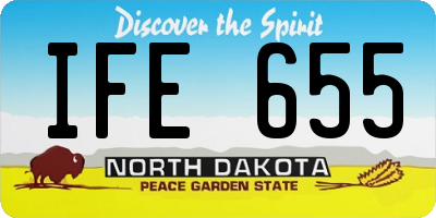 ND license plate IFE655