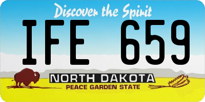 ND license plate IFE659