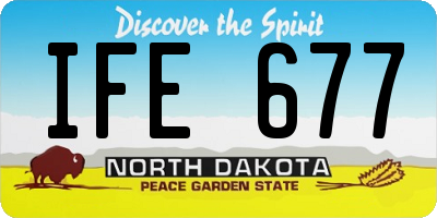 ND license plate IFE677