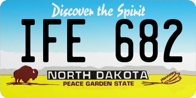 ND license plate IFE682