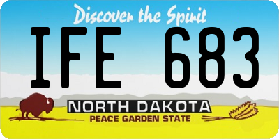 ND license plate IFE683
