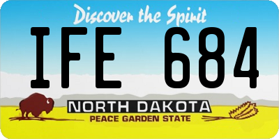 ND license plate IFE684
