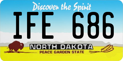 ND license plate IFE686