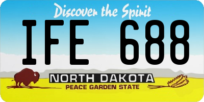 ND license plate IFE688