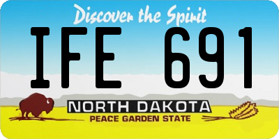 ND license plate IFE691