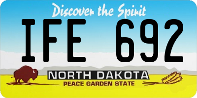 ND license plate IFE692
