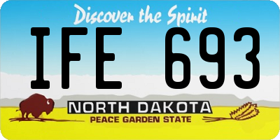 ND license plate IFE693