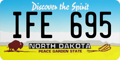 ND license plate IFE695