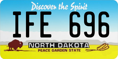 ND license plate IFE696