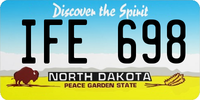 ND license plate IFE698