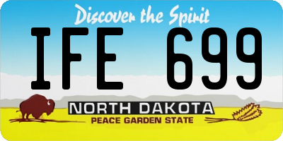 ND license plate IFE699
