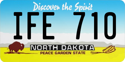ND license plate IFE710