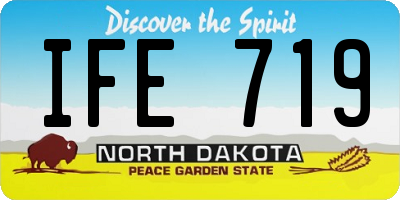 ND license plate IFE719