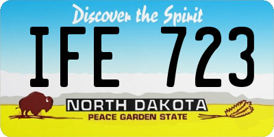 ND license plate IFE723