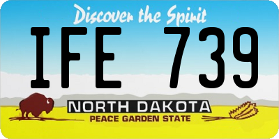 ND license plate IFE739