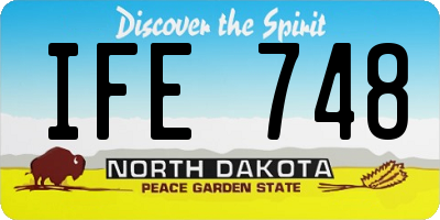 ND license plate IFE748