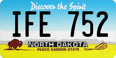 ND license plate IFE752