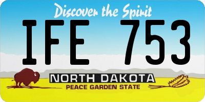 ND license plate IFE753