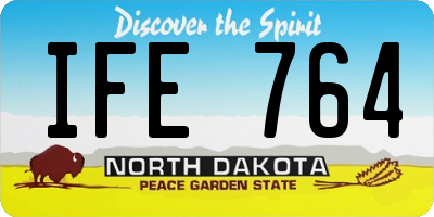 ND license plate IFE764