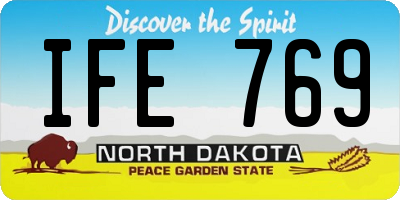 ND license plate IFE769