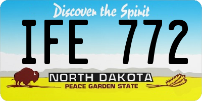 ND license plate IFE772